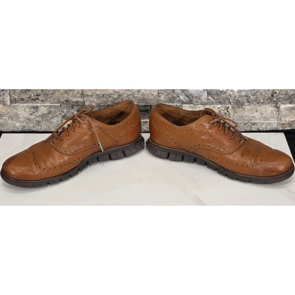 Cole Haan ZERØGRAND Wingtip Oxfords Men\'s 9.5 M British Tan Leather Rubber Sole main image 2